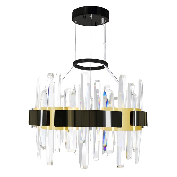 Aya LED Integrated Pearl Black Chandelier